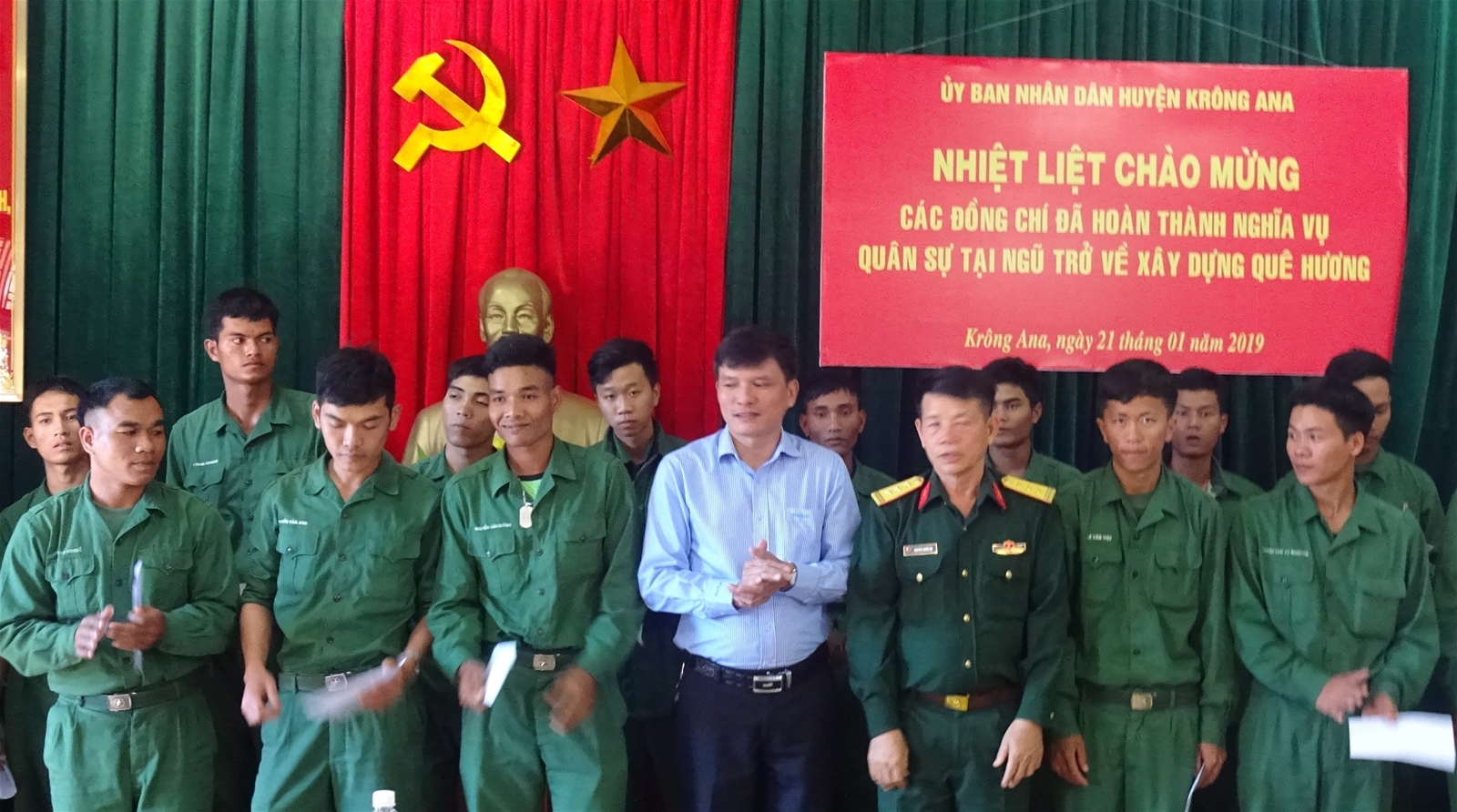 Huyện Krông Ana đón 90 quân nhân hoàn thành nghĩa vụ trở về địa phương